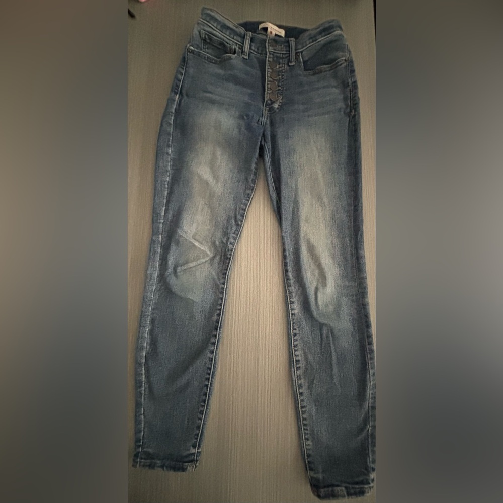 Lucky Brand Button Fly Straight Leg Jeans